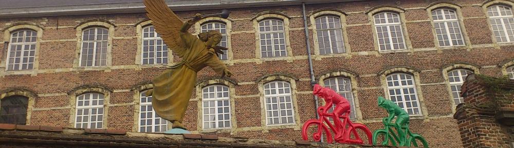 Cycling sculpture in Ghent